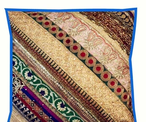 Embroidery 30x30" Cushion Cover Decorate Patchwork Vintage Pillow Cover Handmade - Picture 1 of 10