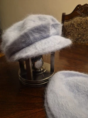 David & YOUNG WOMAN синий Angora 90% берет один размер новый с Ярлыками - Изображение 1 из 4