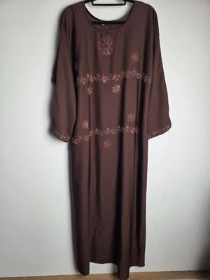 Vestido Mujer Marrón Diamante Abaya Talla 56 Islámico Foto 1 de 4