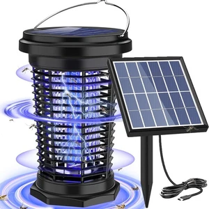 PALONE Solar Mückenschutzlampe 2500mAh/4500V, UV USB C wiederaufladbar Moskitonetz - Bild 1 von 9