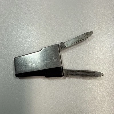 Clip de dinero de colección con cuchillo y lima - Acero inoxidable - Japón - Doskocil Sausage Co Foto 1 de 4