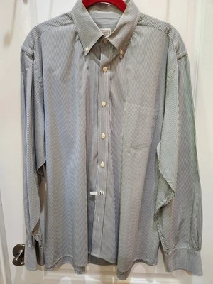 CAMISA DE VESTIR HOMBRE MERONA RAYAS AZUL/BLANCO TALLA L Foto 1 de 4