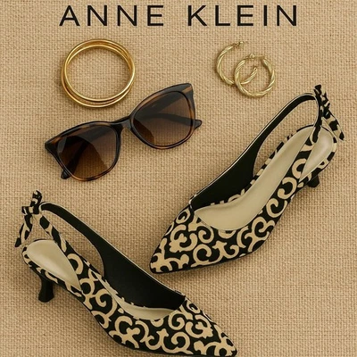 Anne Klein iFlex черно-белые каблуки для котят размер 11 - Изображение 1 из 4