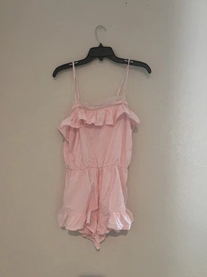 Victoria Secret Ropa de Dormir Pijama Rosa Mameluco Borde con Volantes Mediano Boda Foto 1 de 4