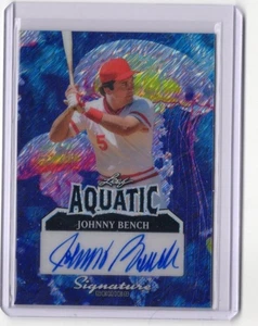 2025 Leaf Signature Series Johnny Bench Aquatic SHIMMER AUTO AUTOGRAPH TRUE 1/1 - Picture 1 of 1