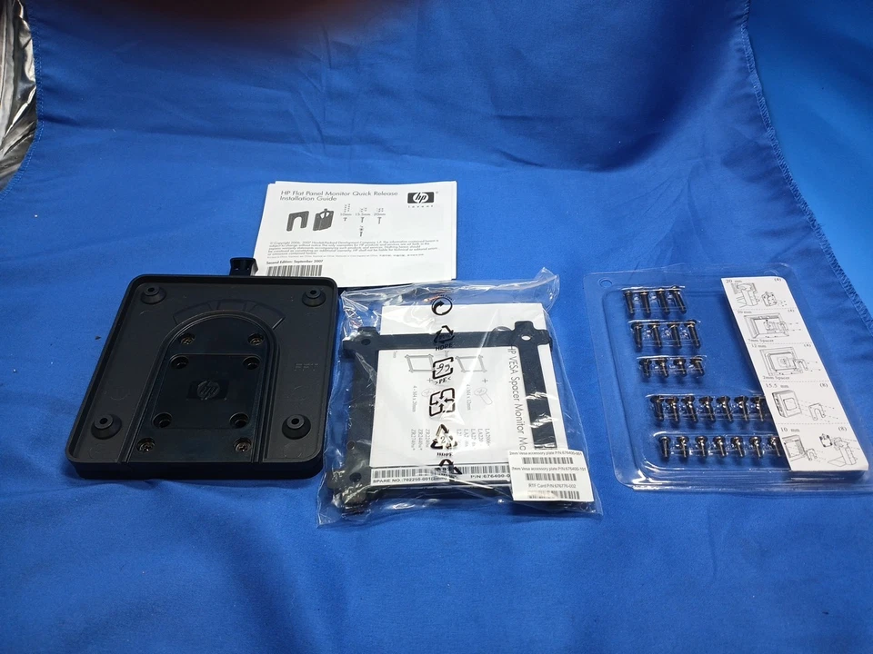 HP 100mm X 100mm VESA Monitor Mount  Plastic Adapter W Quick Release Mount... - Image 1 of 4