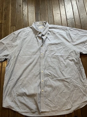 Cutter & Buck Men's 3XB Button Down Shirt Blue/white Collared Shirt Cotton - Image 1 of 4