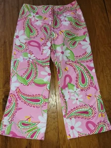 Girls size 8 Lilly Pulitzer Vintage Cheery O pants paisley floral - Picture 1 of 2