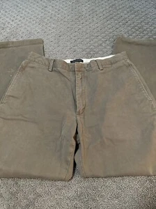 Banana Republic Pants Mens 32x34 Straight Fit Gavin Chino Flat Front Brown - Picture 1 of 4