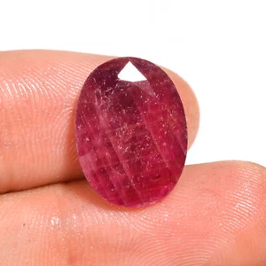 natural red RUBY precious cut oval cabochon gemstone 9.20 Cts. (11 x 15 x 04 mm) - Picture 1 of 7