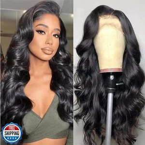 13x4 HD Lace Front Wigs Human Hair Glueless Wig Human Hair Pre Plucked 180 De - Picture 1 of 5