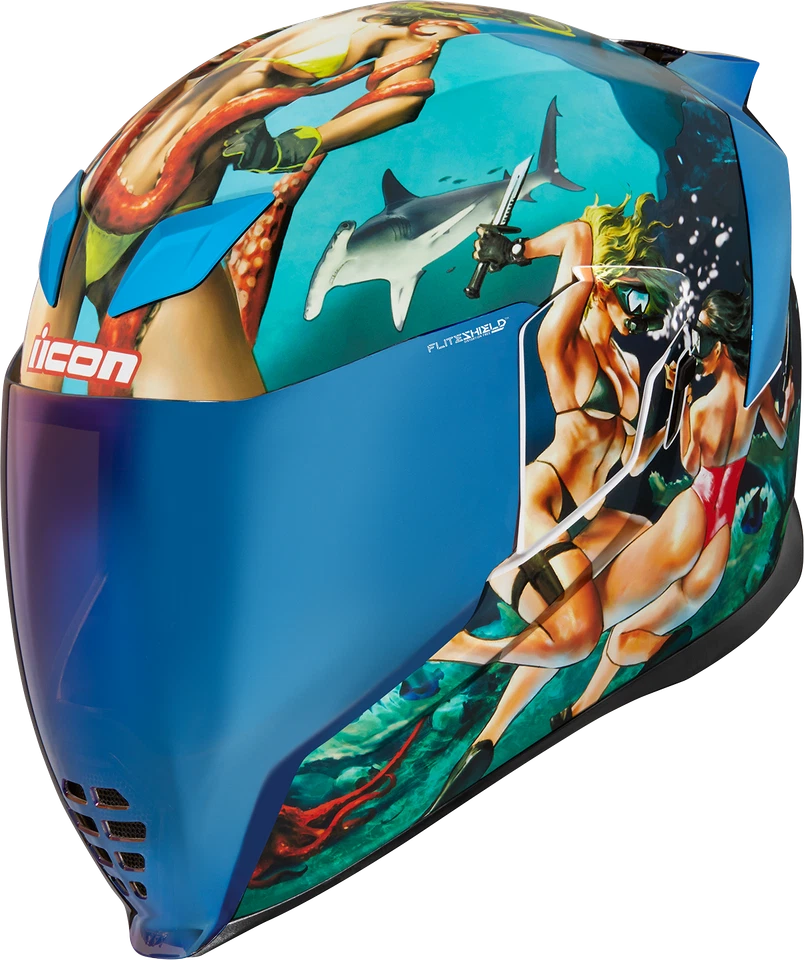 Icon Airflite Pleasuredome4 Helmet Small Blue - Image 1 of 1