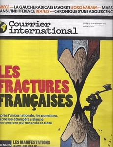 COURRIER INTERNATIONAL N°1264 22/01/2015  Fractures françaises/ Grèce/ Beatles - Picture 1 of 1