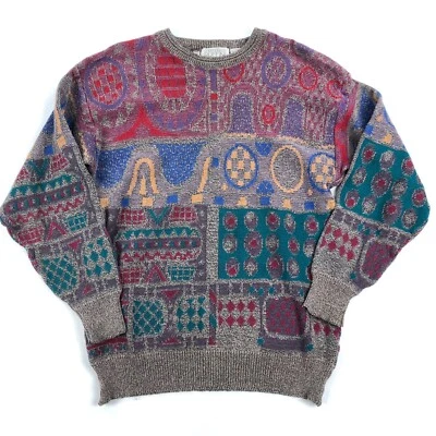 Suéter Geométrico De Colección Gianfranco Ruffini Hombres Mediano Adulto Cuello Redondo Foto 1 de 4