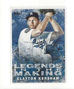 2018 Topps Legends in the Making Series 2 Blue #LITM13 Clayton Kershaw Dodgers