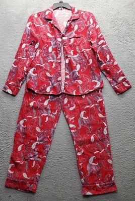 Conjunto de Pijama Liz Claiborne Para Mujer ST Multi Paisley Prendas para Dormir Cuello Botón Delantero Foto 1 de 4