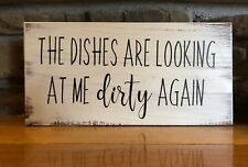 funny dishes sign rustic home decor hand made farmhouse primitive humor kitchen