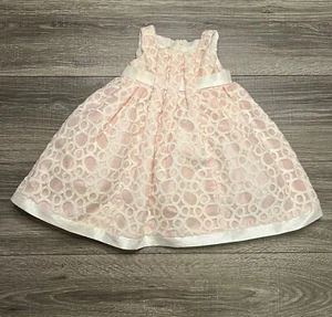 Isobella & Chloe Baby Girls Pink Ivory Party Dress size 12M Formal Wedding - Picture 1 of 9