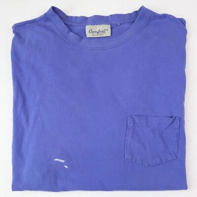 Camiseta de bolsillo para hombre Comfort Zone 3X pintura envejecida agujero defecto manga corta años 90 Foto 1 de 4