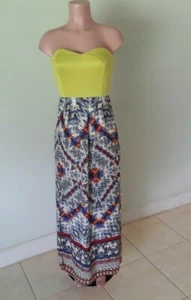 Jealous Tomato Halter Top Geometric Dress with Midi lining semi open sides S - Picture 1 of 8