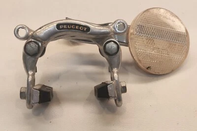 One Vintage Peugeot Center Pull Brake Caliper 610 With Reflector Front - Photo 1/4
