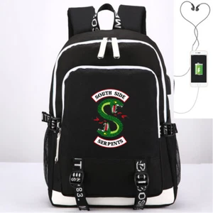 Riverdale Jughead Mochila Puerto de Carga USB Niños Niñas Bolso Escolar Bolso de Hombro - Imagen 1 de 7