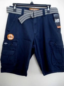 Pantalones cortos para hombre Lee de algodón con cinturón azul marino talla W 32 - Imagen 1 de 2
