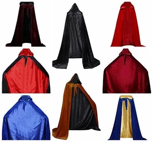 Velvet Renaissance Medieval Cloak Cape Lined with Satin - Picture 1 of 46