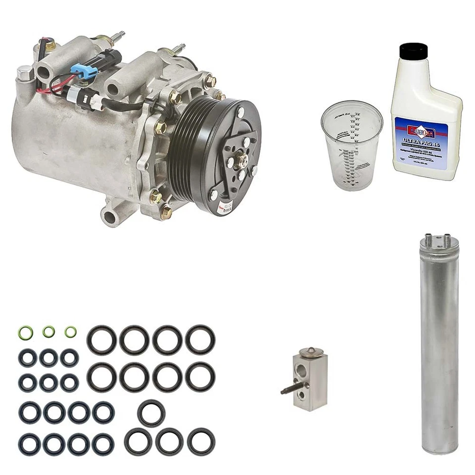 Compresor de aire acondicionado Omega para Pontiac Aztek 2001-2005 con kit de reparación de aire acondicionado DAC Foto 1 de 1