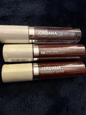 Lote de 3 Jordana Pigment Shine Liquid Lip Color - 06 Heart Throb 0.07 fl oz Foto 1 de 2