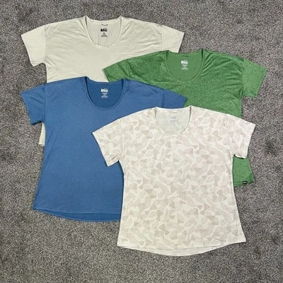 REI Co Op коротким рукавом производительности футболка комплект женщин XL влаги впитывающий мягкий - Изображение 1 из 4