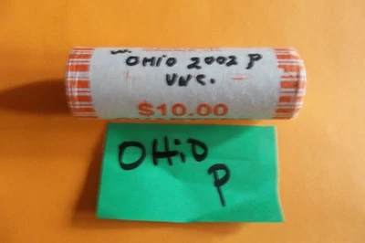 2002 P Ohio State quarter roll  bank rolled  uncirculated - Image 1 of 3