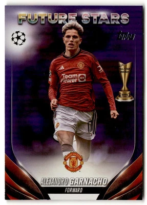 2023 Topps UEFA Purple Foilboard Alejandro Garnacho /299 #115 Manchester United - Image 1 of 2