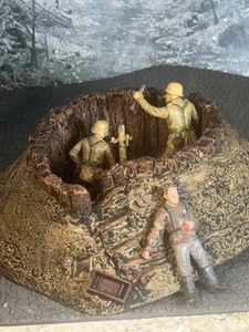 Custom German Mortar Pit Unimax Forces Valor 21st Ultimate 1:32 1/35 3 Figures - Picture 1 of 19