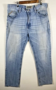 Ariat M2 Relaxed Stirling Stretch Boot Cut Jeans Size 40x34 Fade Wash Denim Mens - Bild 1 von 14