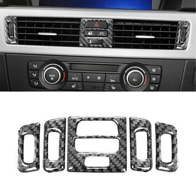 Central Console Air Outlet Vent Cover For BMW M3 E90 2008-2013 Real Carbon Fiber Foto 1 de 4
