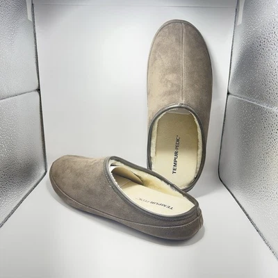 Zapatillas de gamuza Tempur-Pedic para hombre Shiloh carbón 14M plantilla de espuma viscoelástica Foto 1 de 4