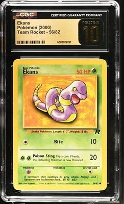 Ekans 56/82 - Pokémon Team Rocket CGC 10 Pristine  - Image 1 of 3
