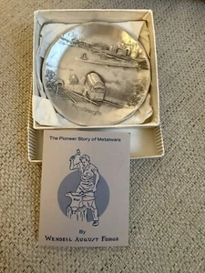 Wendell August Forge Covered Bridge Hand Hammered Coaster Dish Pittsburgh Inclin - Picture 1 of 5