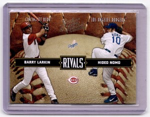 2004 Donruss Leather & Lumber Rivals Barry Larkin/Hideo Nomo 2039/2499