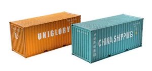 Dapol 4F-028-215 OO Gauge 20ft Container Pack (2) Uniglory/China Shipping Weathe - Picture 1 of 2