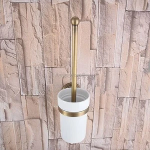 Antique Brass Wall Mounted Bathroom Accessories Toilet Brushes & Holders yba269 - Picture 1 of 7