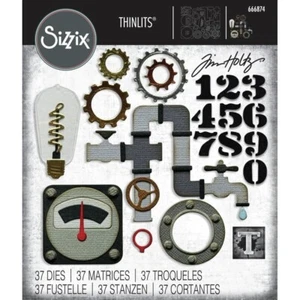 Tim Holtz Sizzix Thinlits Die ~ VAULT INDUSTRIAL ~ 666874 - Picture 1 of 4