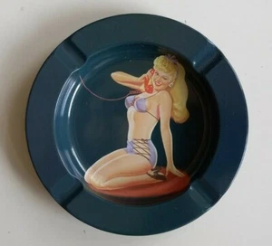 POSACENERE PIN UP - latta VERDE - diametro cm 14 - M1 - Imagen 1 de 1