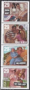 Sc # 2767-2770 ~ 29 cent Broadway Musicals Issue, Booklet Pane (fc8) - Picture 1 of 1