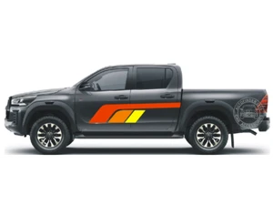 2 PCS Car Sticker Decal For Toyota Hilux Tacoma Graphics Side Door Racing Stripe - Picture 1 of 7
