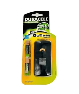 Duracell Go Easy Portable Battery Charger w/ 2 AA Rechargeable Batteries - NEW - Picture 1 of 2