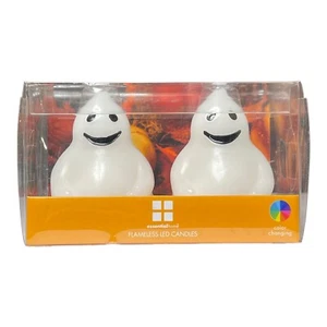 Essentialhome Flameless LD Candles- Halloween Ghosts Smiling Haunted Spooky Fall - Picture 1 of 9