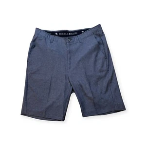 Pebble Beach Shorts Uomo Taglia 34 Grigio Dry-Luxe Performance Golf Chino - Foto 1 di 8