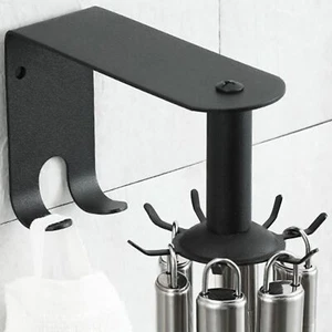 Rack Wall Mount Kitchen Utensil Hanger 360 Rotatable Hooks Stainless Steel - Picture 1 of 7